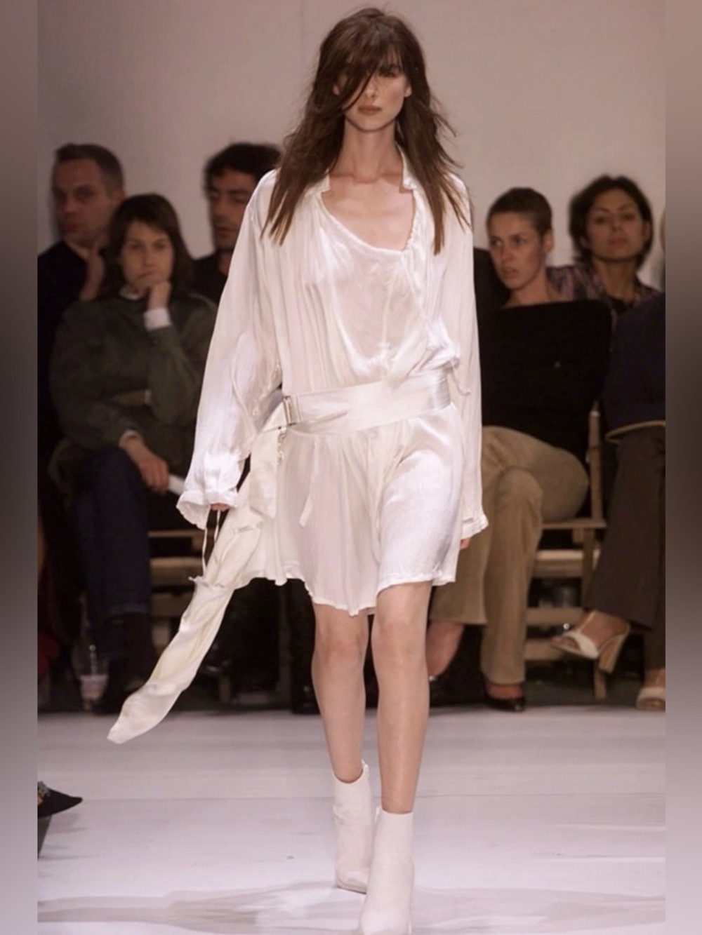 ICONIC ANN DEMEULEMEESTER SS02 Archive Runway Y2K Laced Maxi Pink Dress